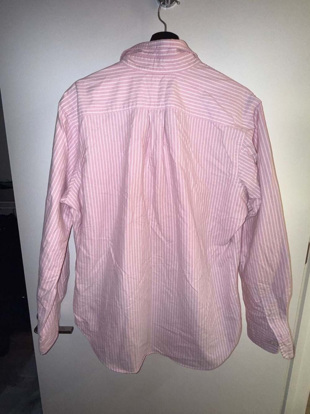 Ralph Lauren Classic Fit Striped Button Down Shirt Pink White - Picture 4 of 8